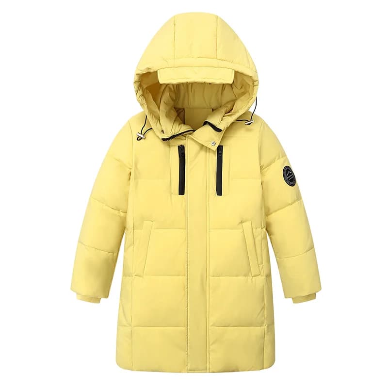 2025 hiver doudoune pour fille à capuche coupe-vent épaissir chaud adolescente longue doudoune mante