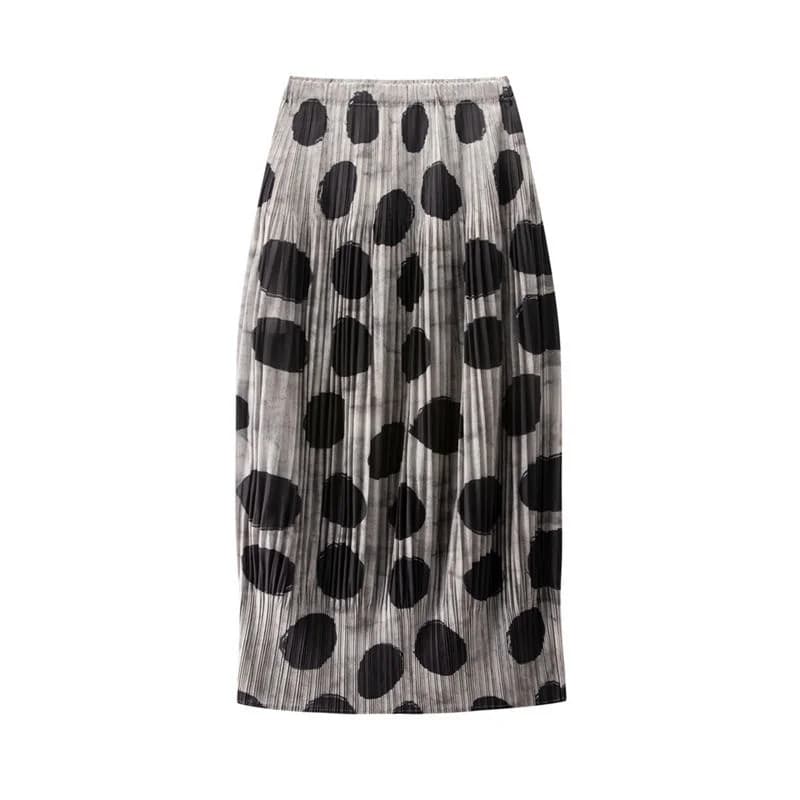 Jupes pour femmes jupe Miyake conception minoritaire sens jupe plissée femme taille haute impression