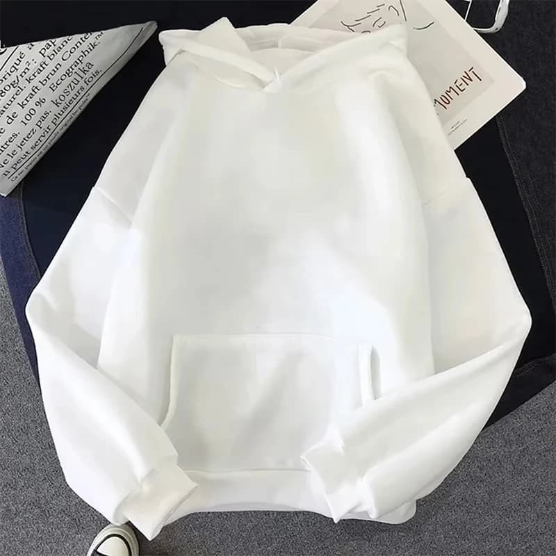 Sweat-shirt à capuche et manches longues pour femme, pull de haute qualité, couleur Pure, toutes sai