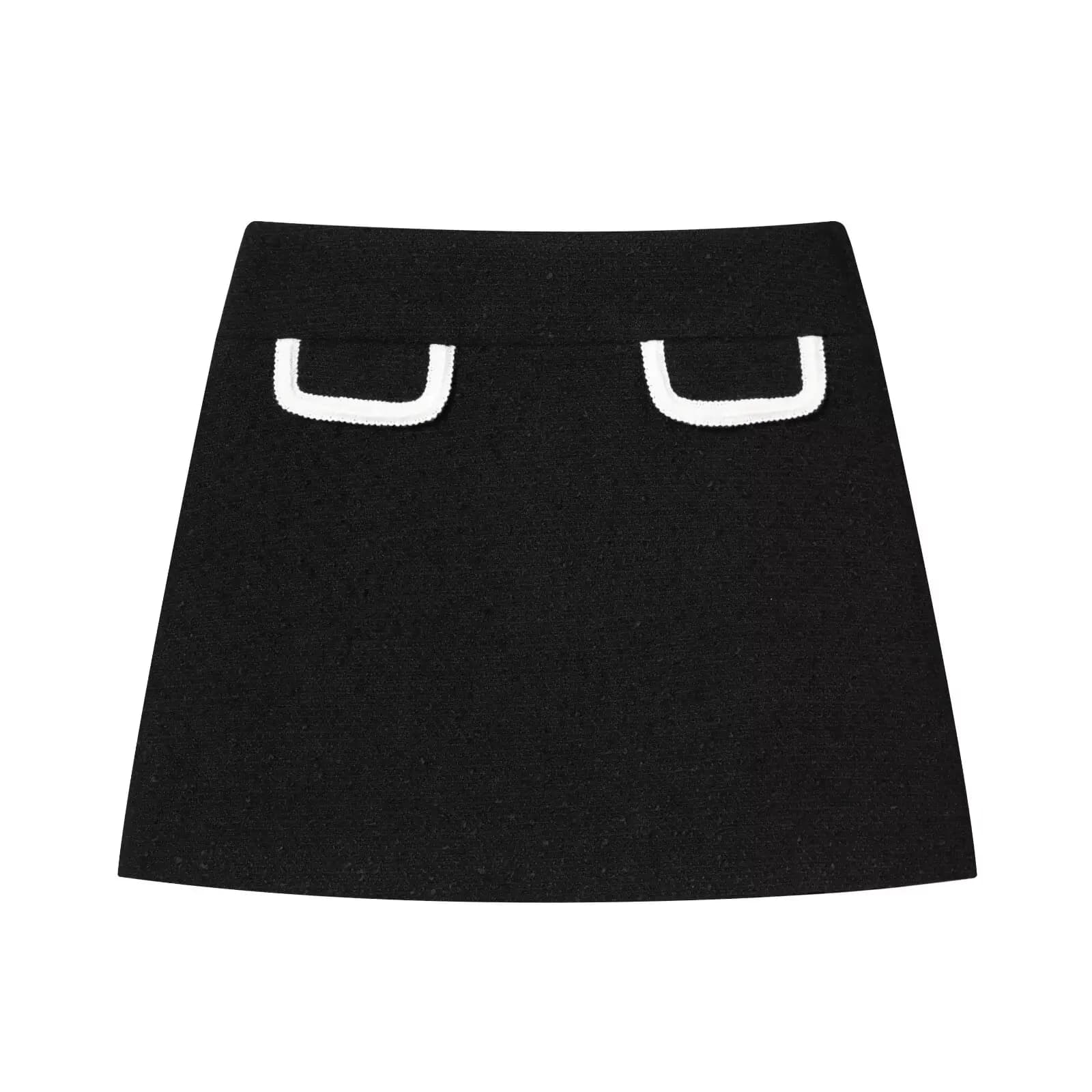 HH – jupe à rabat pour femmes, costume Chic, col rond, sans manches, simple boutonnage, gilet + mode