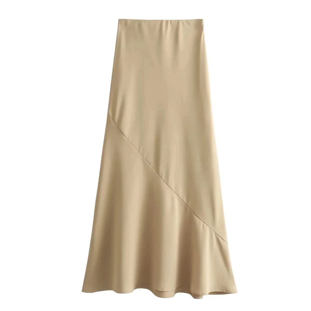 Ensemble 2 pièces élégant pour femme HH : Gilet sans manches à simple boutonnage et jupe longue trap