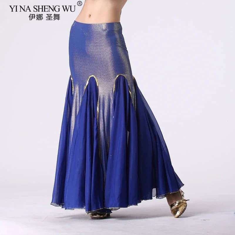 Femmes danse du ventre jupe portefeuille soie mousseline coton inde danse du ventre fille queue de p