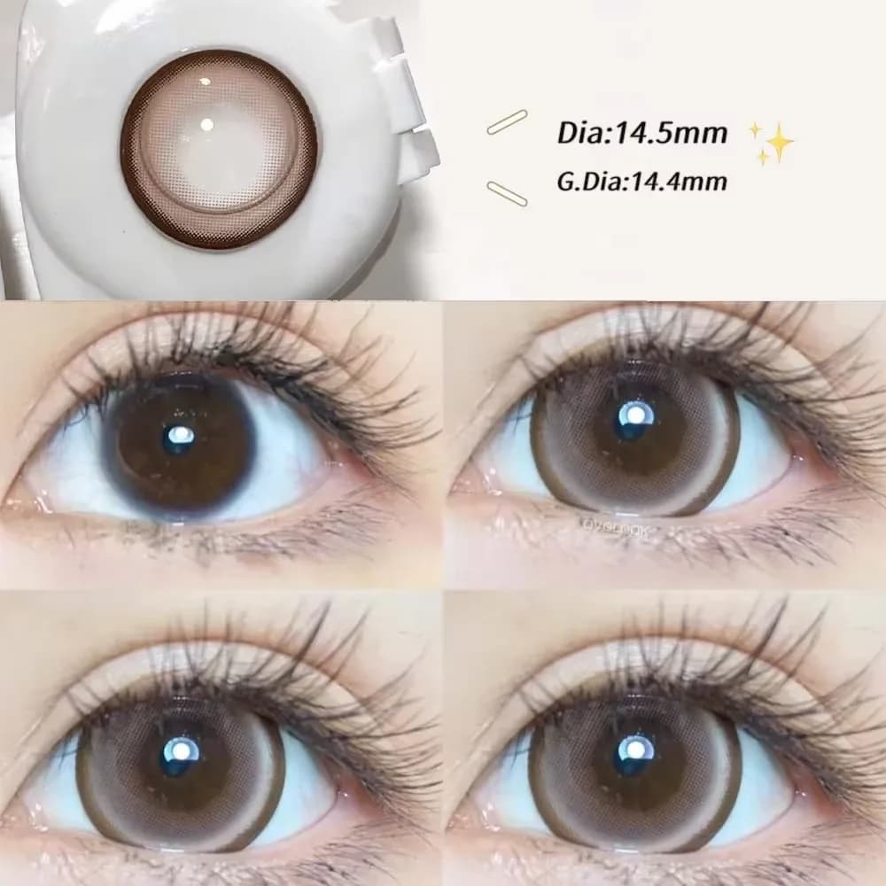 OVOLOOK-2PCS/paire 14.5mm lentilles perle série couleur lentilles de Contact pour les yeux bleu viol