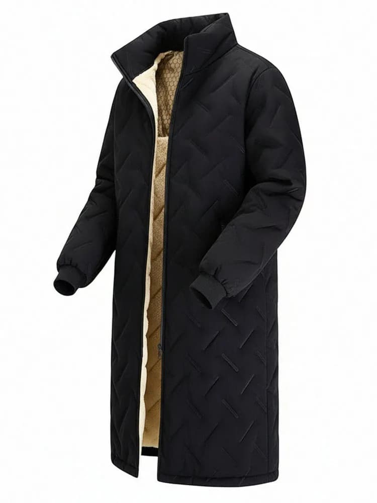 Veste d'hiver mi-longue pour homme, manteau Long chaud, décontracté, matelassé, rembourré, couleur u