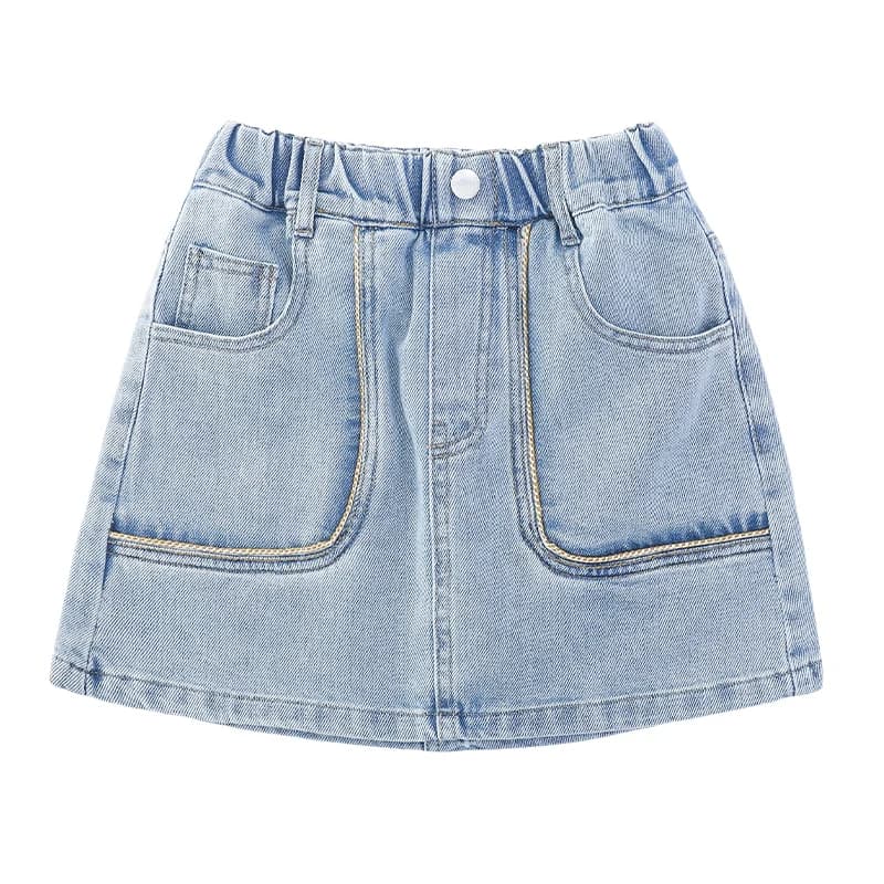 Mini jupe en jean de Style coréen pour enfants, avec short intérieur, mode Streetwear, jupes d'été a