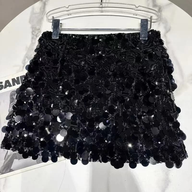Jupes de fête scintillantes à paillettes pour filles de 3 à 15 ans, vêtements à la mode pour adolesc