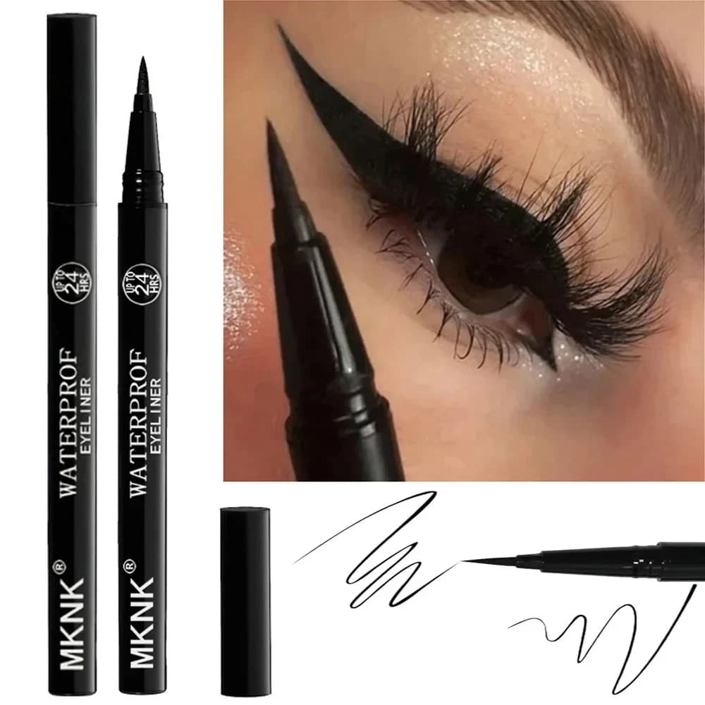 Eyeliner liquide noir fin et longue durée, stylo à eau, imperméable, séchage rapide, ne se décolore 