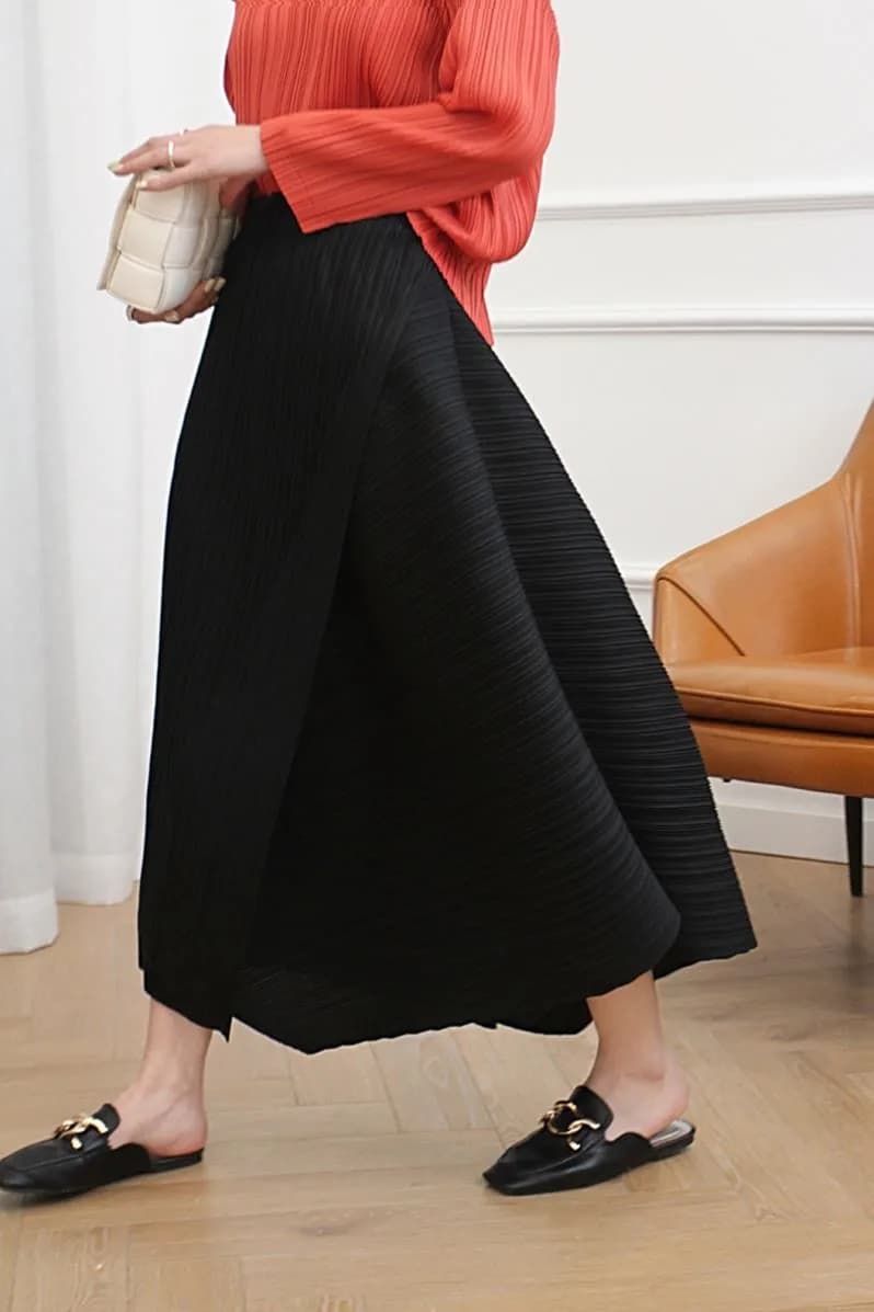 Miyake – jupe plissée ample et irrégulière pour femmes, vêtements de styliste esthétiques, taille ha