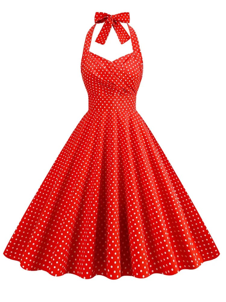 Robe de soirée courte Vintage Rockanilly Pinup des années 50 pour dames élégantes sans manches impri