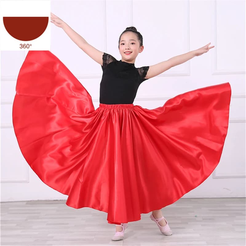 Robe de brevFlamenco Espagnole pour Fille, Concours d'Entraînement, Spectacle de Chœur sur Scène, Co