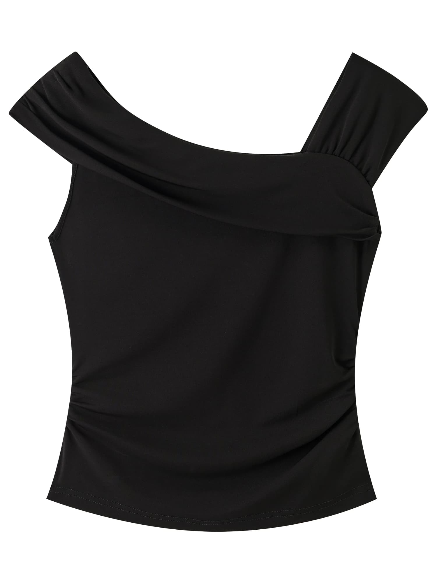 ZIQIAO Ensemble jupe et haut en maille à col roulé, coupe asymétrique, taille cintrée, pour femme, n