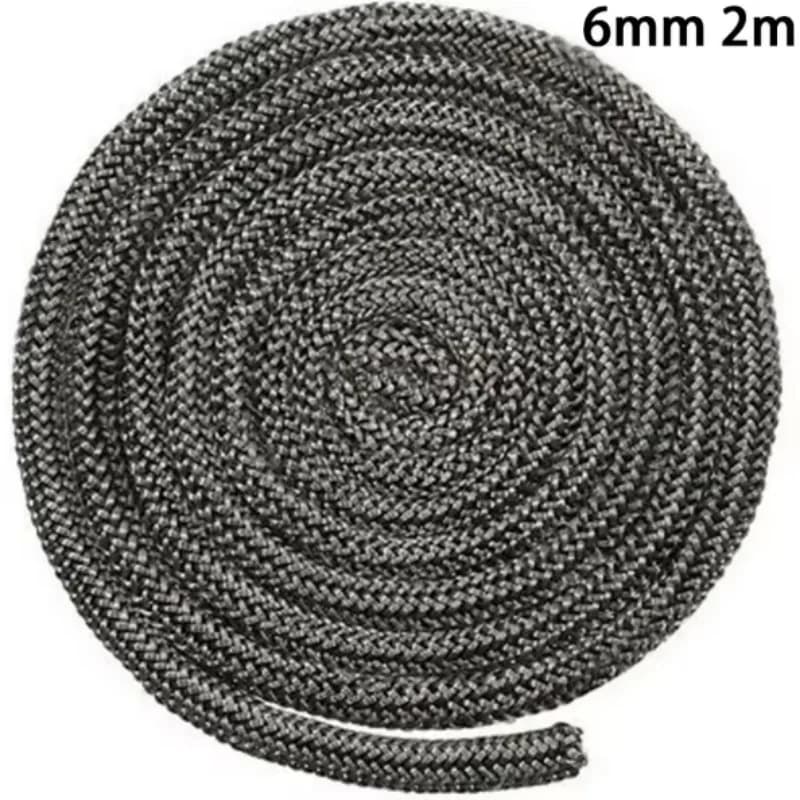 Poêle à bois noir, corde à feu, 6mm, 8mm, 2m de long, joint de porte, poêle à haute température, piè
