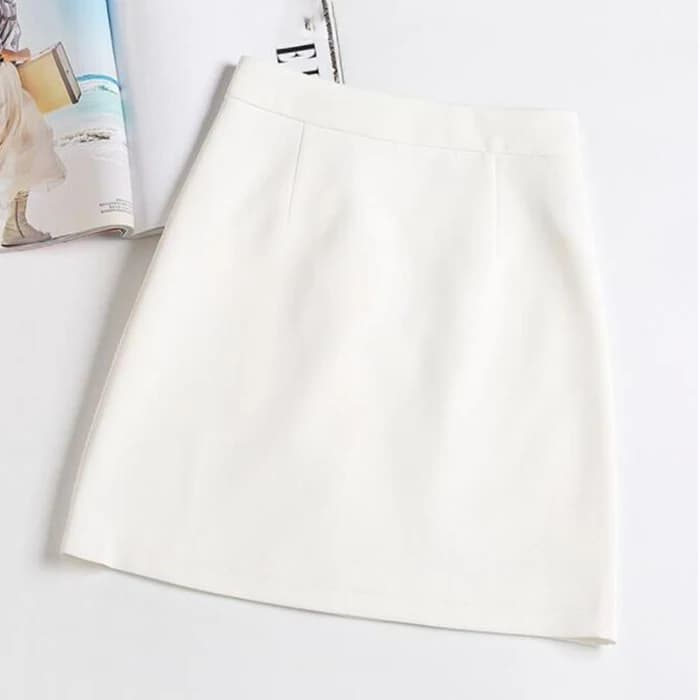 Mini jupes d'été en mousseline de soie pour femmes, noir et blanc, mode officielle, Jupe crayon coré