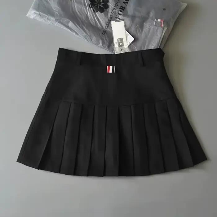 2025 nouvelle jupe mi-longue TB mode d'été pour femmes taille haute mince Mini jupe plissée Style ac