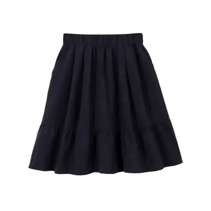 Jupe plissée taille haute décontractée, Style paresseux, polyvalente, amincissante, ligne a, jupe Mi