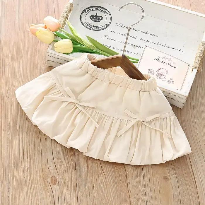 Jupe de costume mignonne pour petite fille été 2026, bas de tenue pour enfants en tissu doux, vêteme