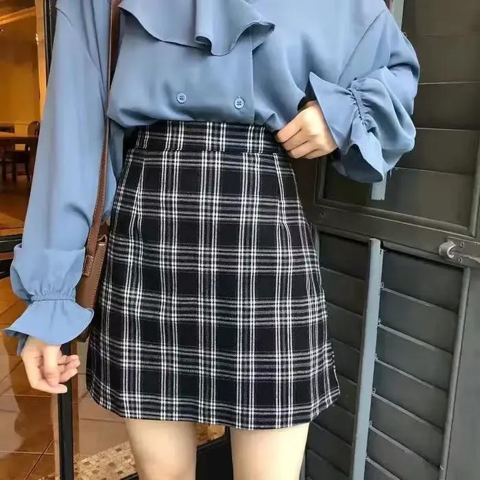 2025 coréen imprimé zèbre jupe Midi femmes automne nouvelle femme a-ligne taille haute jupes amples