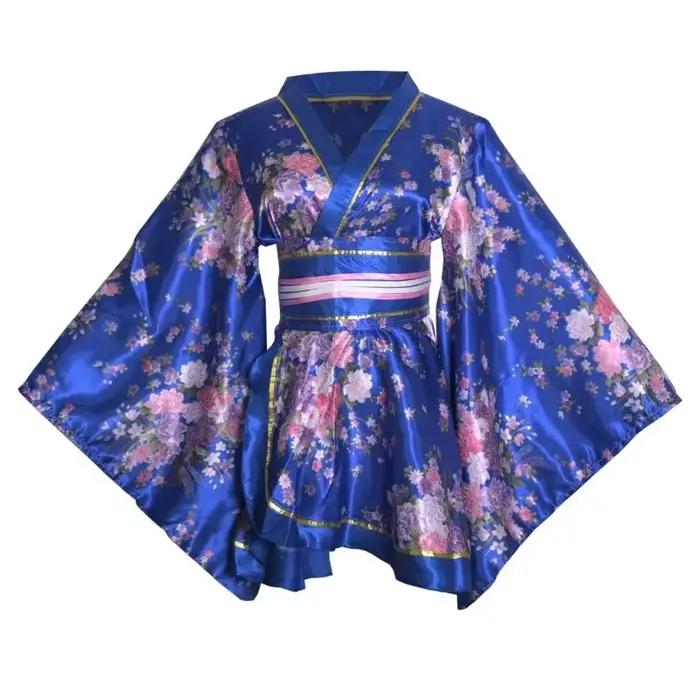 Kimono court pour femmes, style japonais, imprimé, Yukata amélioré, costume de scène, cosplay