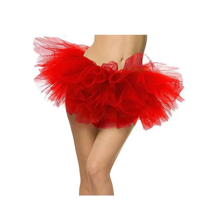 Jupe en tulle à 5 couches pour femmes et adolescents – Ultra moelleuse, élastique, parfaite pour Hal