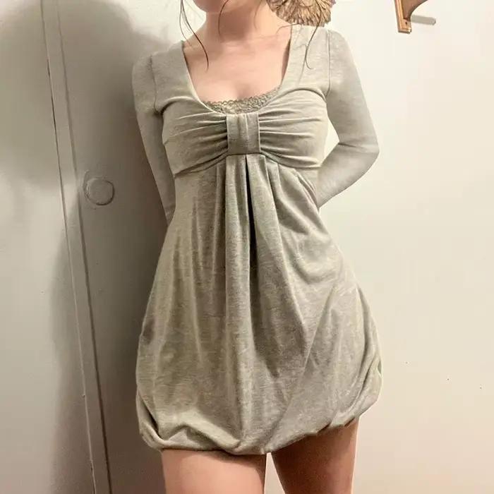 Fille française nœud épissage fausse jupe courte deux pièces pour les femmes nouvelle Pure Sexy minc