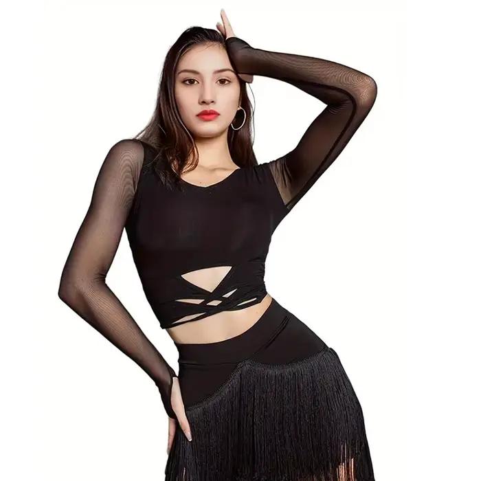 Jupe de danse Suladin pour femmes adultes, nouveau flux, Samba, Tango, Salsa, pratique de la danse l