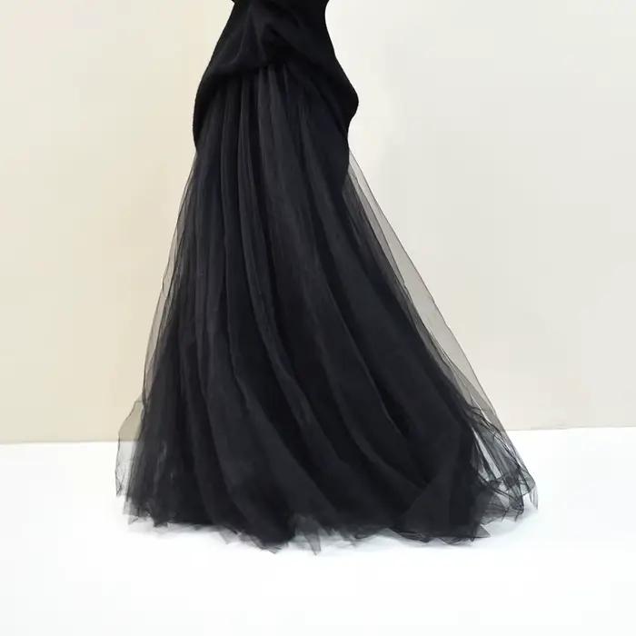 Jupe midi féerique taille haute ajustée, jupe en tulle de danse printemps 2026