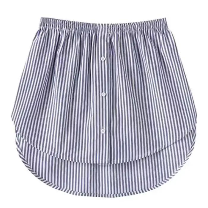 Sous-jupe amovible pour femme, fausse chemise, jupe irrégulière, queue de chemisier, rallonge en cot