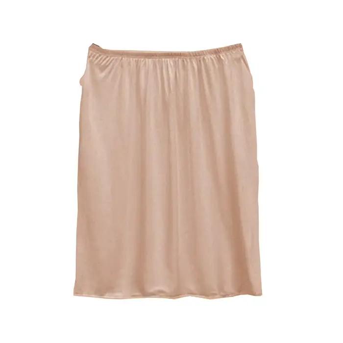 Jupon Court en Satin à Taille artificiel astique pour Femme, Jupe Douce, Demi-Slip, Slim Fit