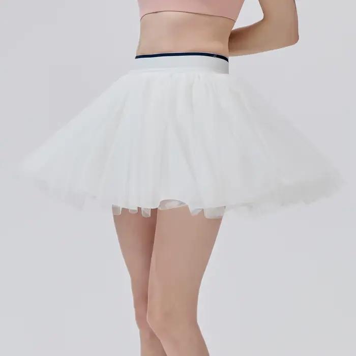 Jupe-short de tennis d'été pour femme avec double couche de maille, anti-exposition, jupe courte de