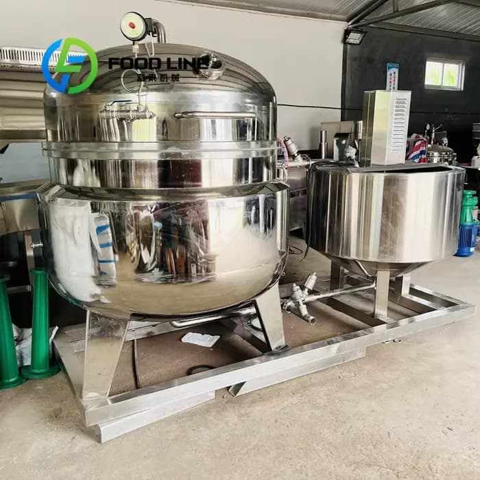 Cuiseur à sucre et confiture de fruits, chauffage électromagnétique, Pot d'agitation inférieur, Mach