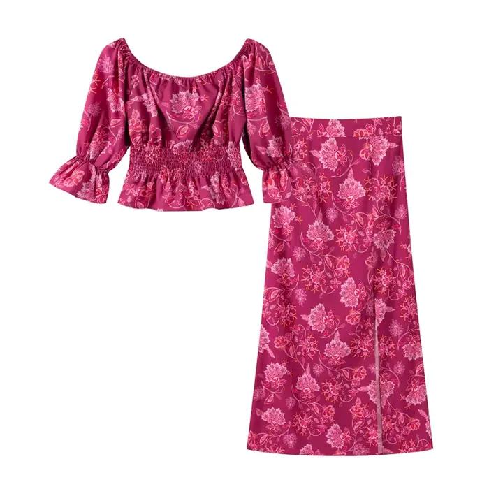 Costumes haut et jupe College vintage pour femmes, One Initiated, manches longues, taille haute, our