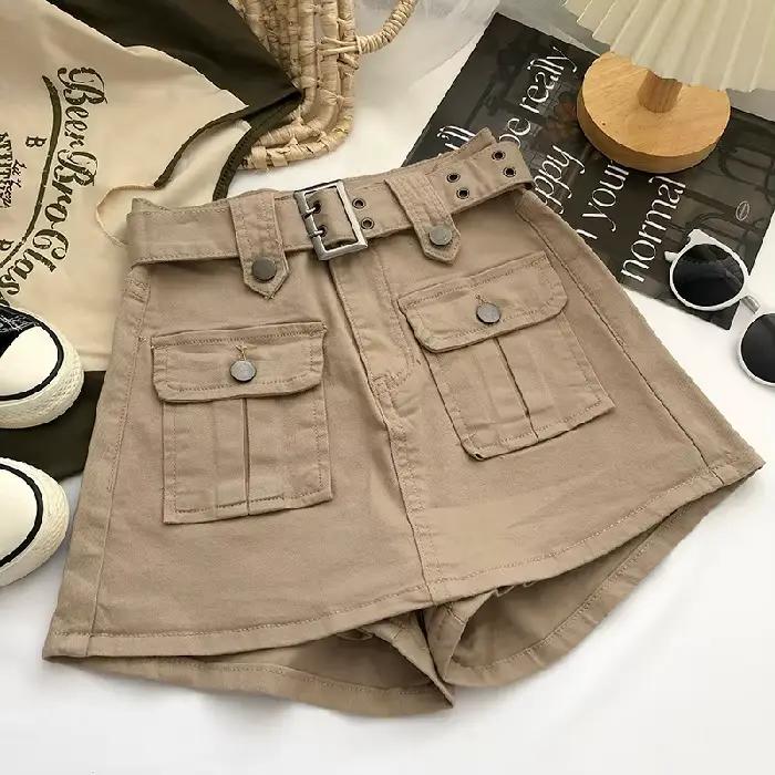 Jupe-culotte en jean Design Sense pour femme, version coréenne été 2026, jupe moulante