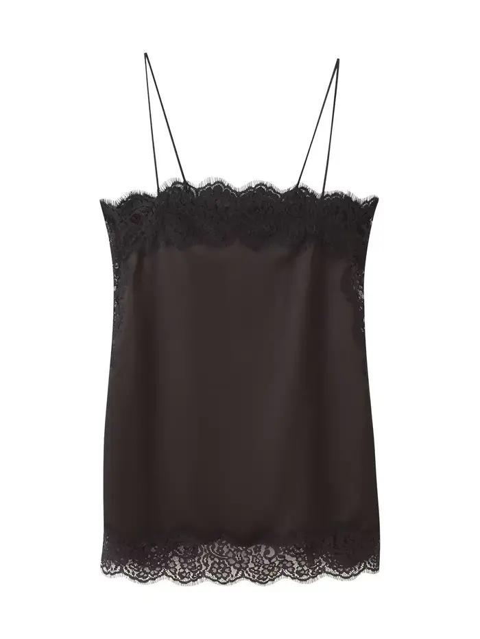Ensemble jupe en dentelle Patchwork pour femmes, élégant, mode, couleur unie, sans manches, carré, g