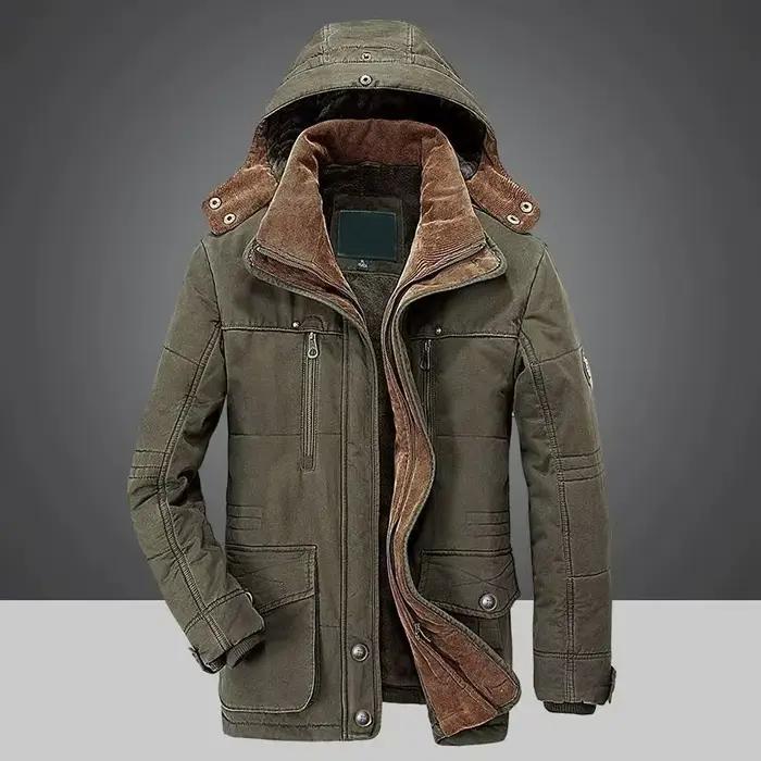 Veste polaire coupe-vent pour hommes, manteaux militaires chauds et épais, Parkas à capuche d'hiver,