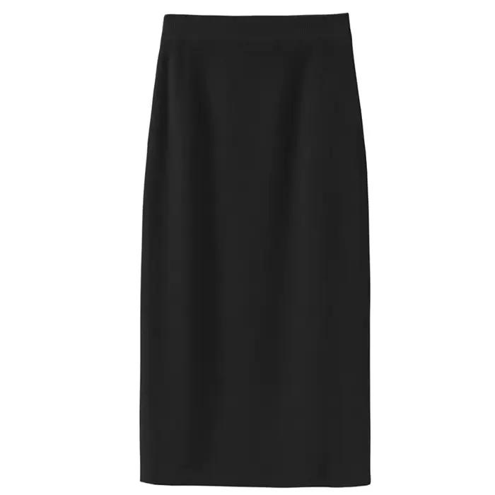 Jupe longue en laine tricotée pour femme, haut de gamme, taille haute, Joker, nouvelle collection au