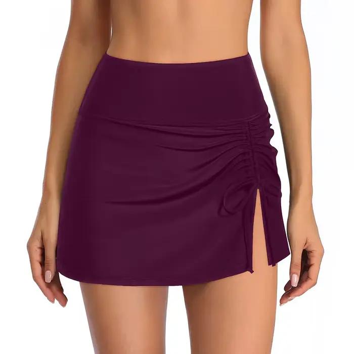 Bas de maillot de bain à cordon de serrage 2026, taille haute, style jupe, pour femme, maillot de ba