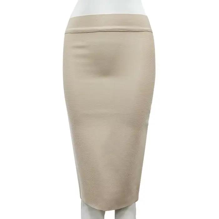 Jupe crayon en tricot longueur genou pour femmes, jupes formelles élégantes, jupe bandage pour dames