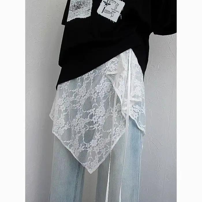 Nouveau Jupe courte à lacets conception superposée jupe portefeuille légère robe de pansement femmes