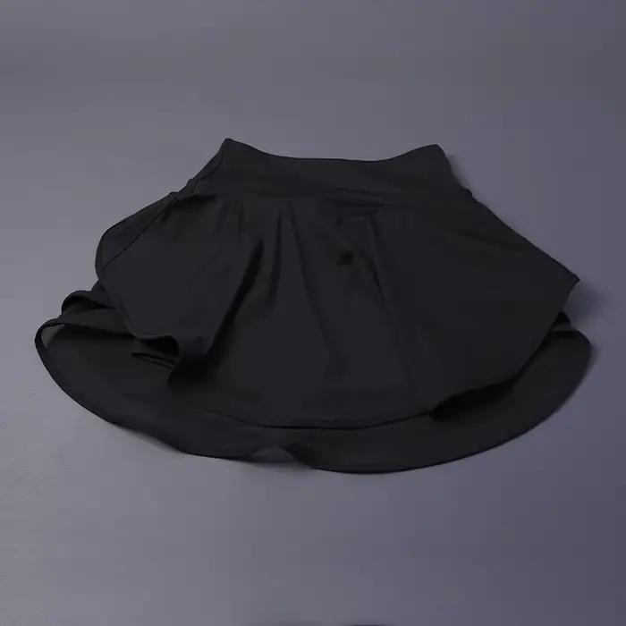 NO WORRY Jupe de tennis avec short intégré – Jupe d'entraînement taille haute pour course/yoga | C