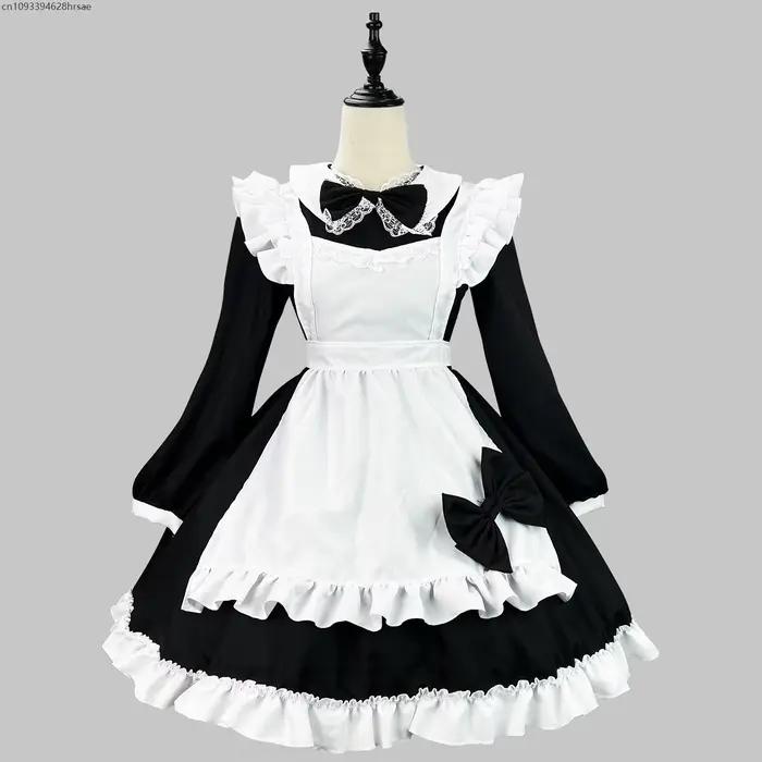 Jupe Lolita, Costume de Cosplay de demoiselle d'honneur, robe mignonne et Sexy à manches longues, Co