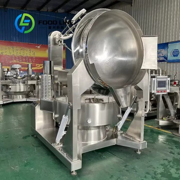 Cuiseur industriel de confiture de fruits d'acier inoxydable avec le mélangeur grand mélangeur de no