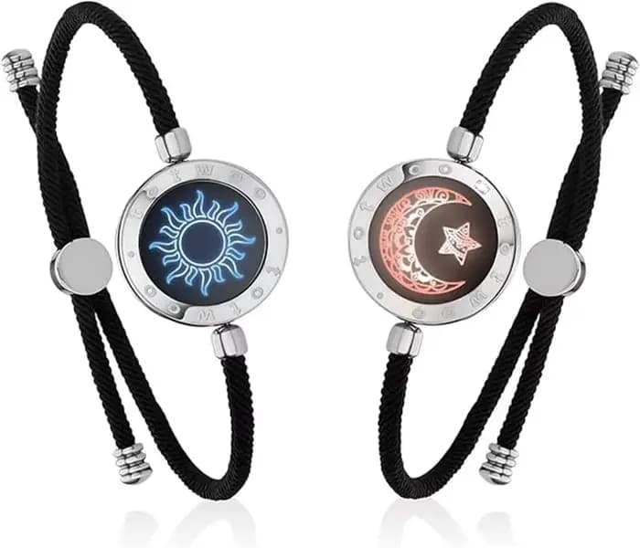 Bracelets lumineux et vibrants Totwoo pour couples, cadeaux pour relations à distance, bracelet inte