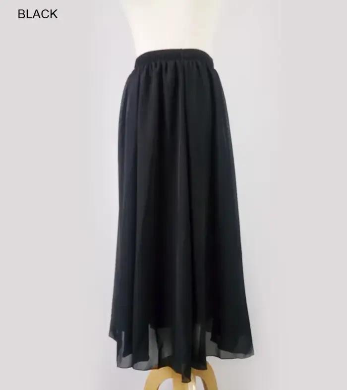 Jupe Longue Plissée en Mousseline de Soie pour Femme, Élégante, Pastel, Vintage, Solide, Maxi, Plage