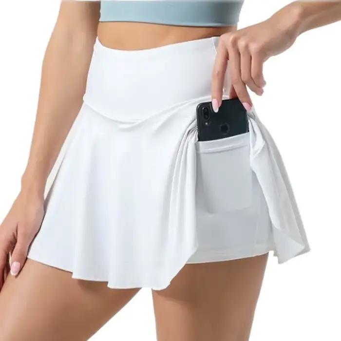 Nouvelles jupes de Tennis pour femmes avec poches jupe plissée taille haute jupe de Tennis taille ha