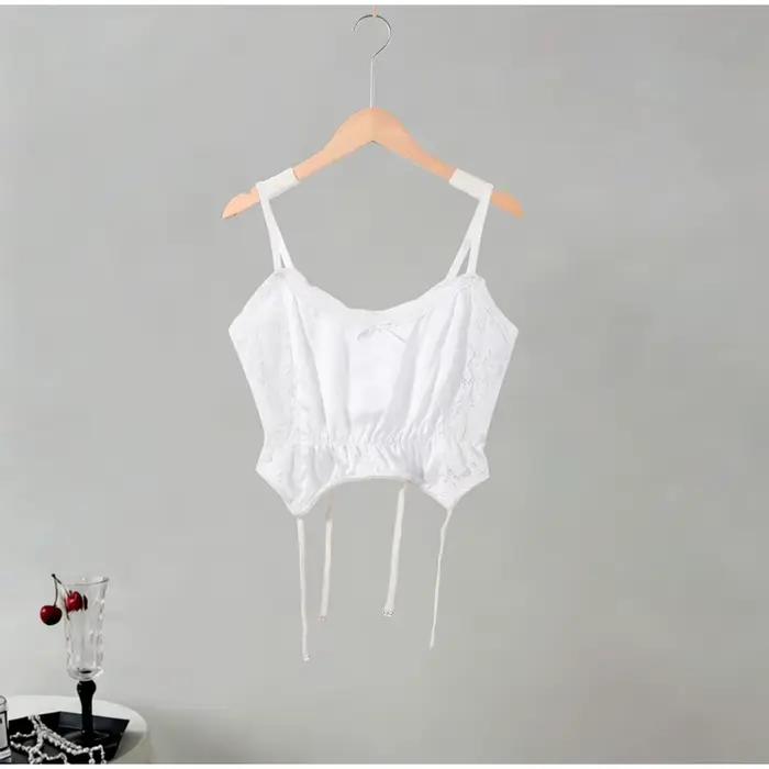 Ensemble jupe mini à sequins sexy et haut à bretelles sans manches en dentelle, tenue d'été 2 pièces