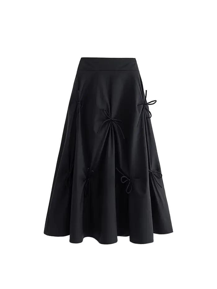 Jupes plissées Harajuku taille haute pour femmes, jupe taille haute avec nœud à lacets, mode élégant