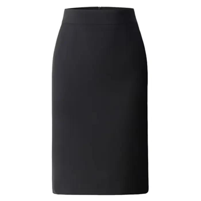 Smvp femmes bureau jupes crayon 2025 nouveau automne élégant mince taille haute jupes noires dames m