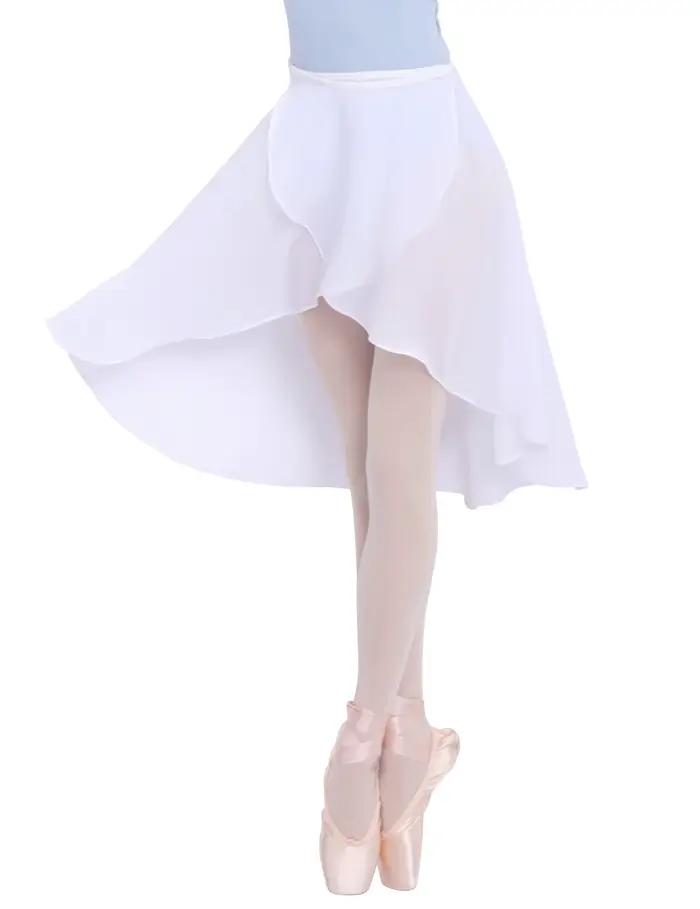 Jupe portefeuille de Ballet en mousseline de soie pour femmes, jupe de danse classique, taille adult
