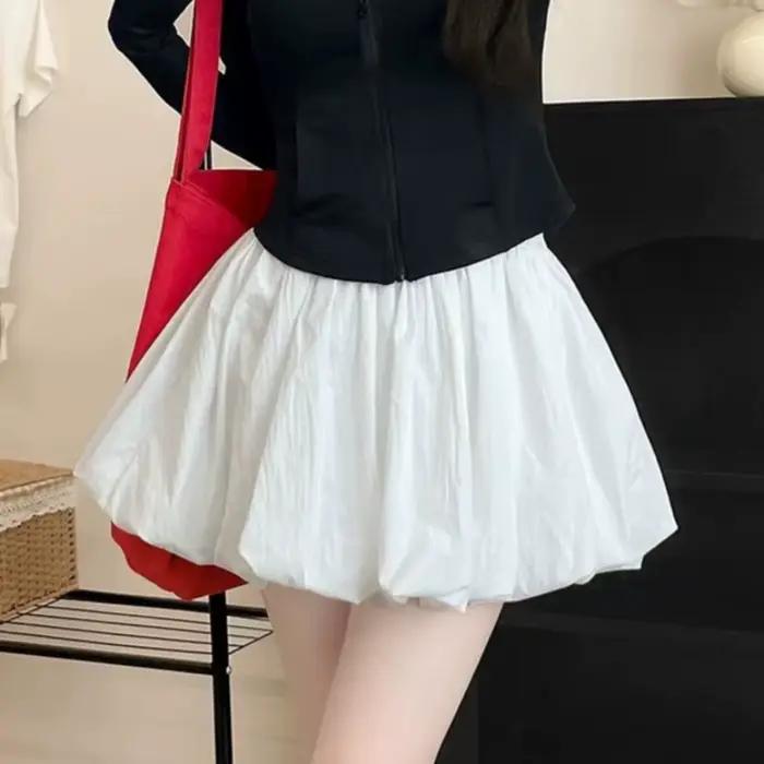 Jupe rouge à volants pour femme, légère, taille haute, coupe flatteuse, avec doublure antidérapante,