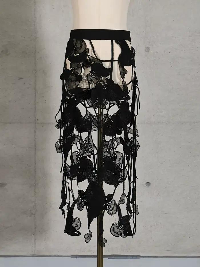 VGH Design Sense – jupes amincissantes ajourées pour femmes, taille haute, style plage d'été, tendan